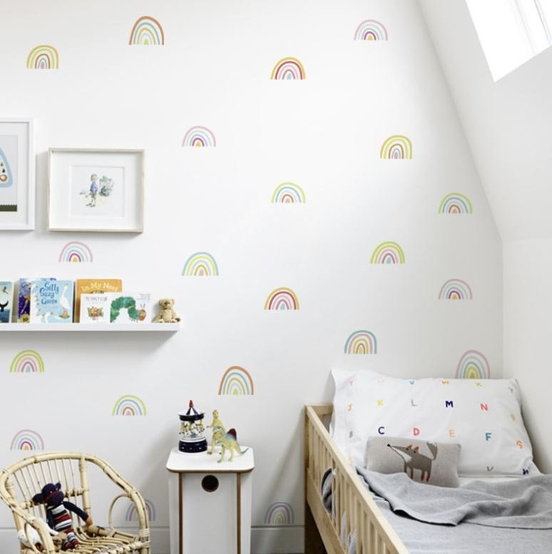 Muursticker regenboog mix kinderkamer