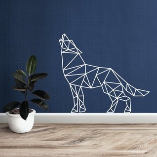 Muursticker wolf geometrisch kinderkamer Muursticker wolf geometrisch kinderkamer