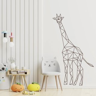 Muursticker giraffe geometrisch kinderkamer Muursticker giraffe geometrisch kinderkamer