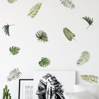 Muursticker tropische bladeren mini Muursticker tropische bladeren mini
