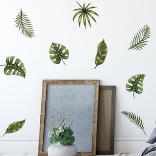 Muursticker blaadjes tropisch stijl