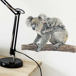 Muursticker koala beer op tak kinderkamer