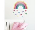 Muursticker regenboog met hartjes kinderkamer