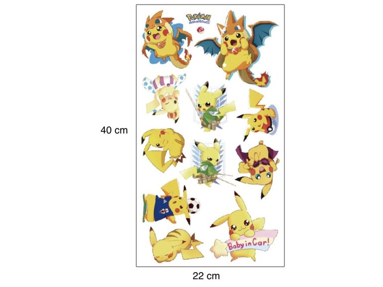 Pokemon Pikachu muurstickers kinderkamer  (3)