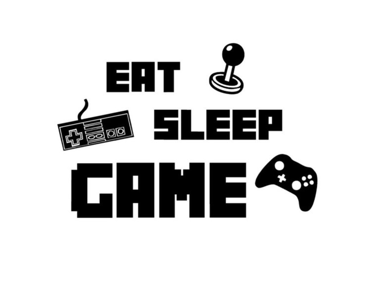 Muursticker gamer eat sleep game kinderkamer jongen