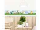 Muursticker dieren mix strook / plint kinderkamer