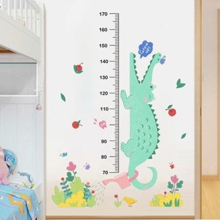 Muursticker krokodil groeimeter - hoogtemeter kinderkamer Muursticker krokodil groeimeter - hoogtemeter kinderkamer