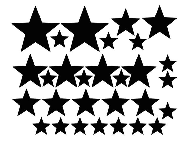 Muursticker sterren set kinderkamer (medium)