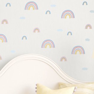 Muursticker regenboog mini kinderkamer / babykamer (1)