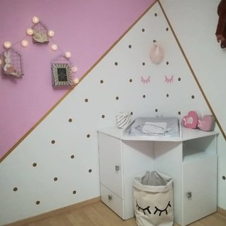 Muursticker stippen kinderkamer 3cm (50 stuks) Muursticker stippen kinderkamer 3cm (50 stuks)