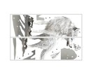 Muursticker wolf wit stoer kinderkamer