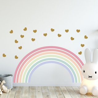 Muursticker regenboog XL  zachte kleuren kinderkamer 170cm x81,5cm Muursticker regenboog XL  zachte kleuren kinderkamer 170cm x81,5cm