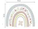 Muursticker regenboog bloemen patroon kinderkamer