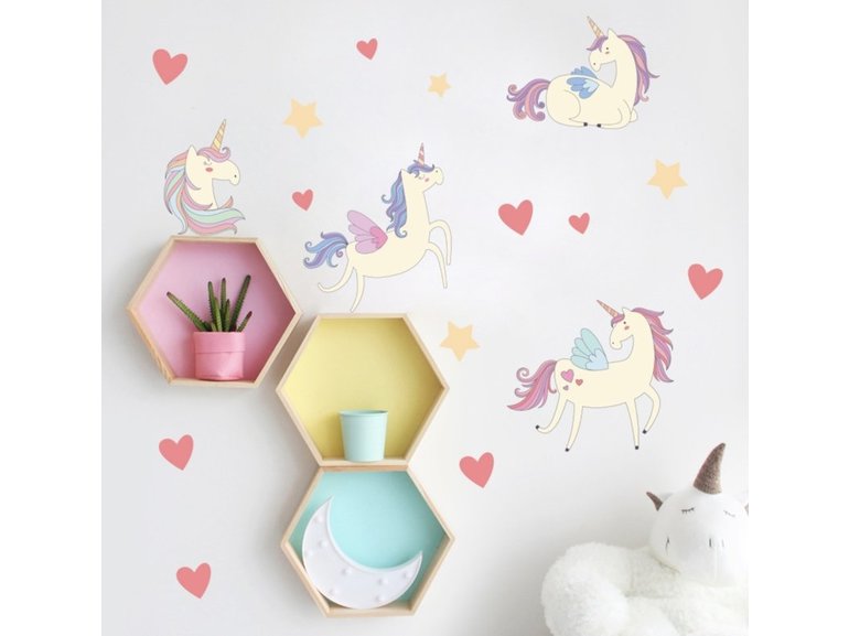 Muursticker unicorn stickers kinderkamer / babykamer