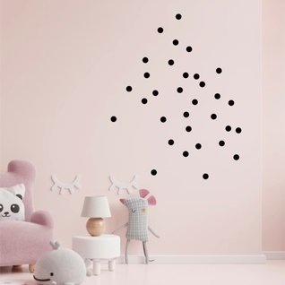 Muursticker stippen 2x2cm kinderkamer Muursticker stippen 2x2cm kinderkamer