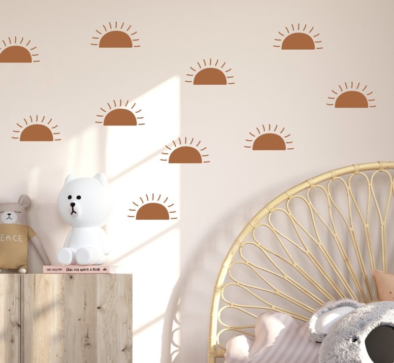 Muursticker boho zon kinderkamer