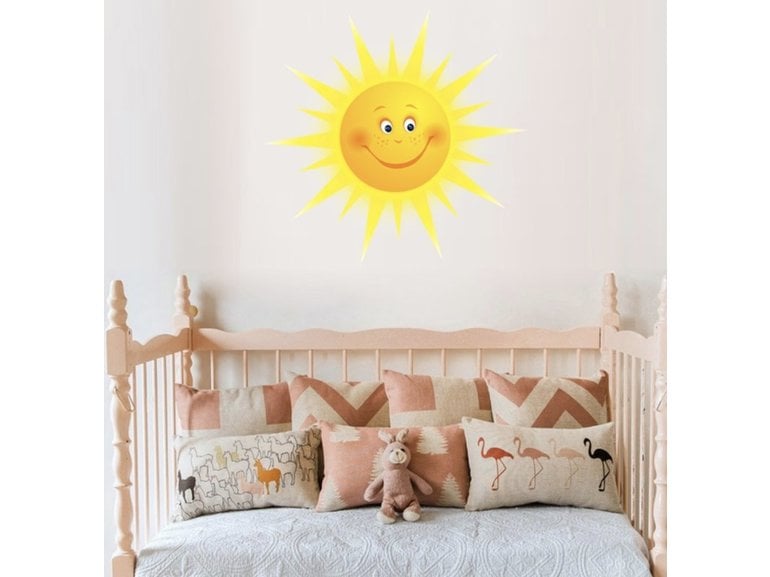 Muursticker zon kinderkamer