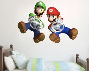 Muursticker super mario kinderkamer