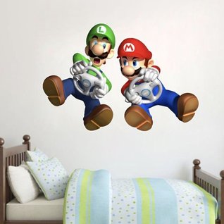 Muursticker Mario en Luigi  kinderkamer Muursticker Mario en Luigi  kinderkamer