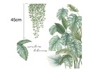 Muursticker tropische bladeren botanisch groen