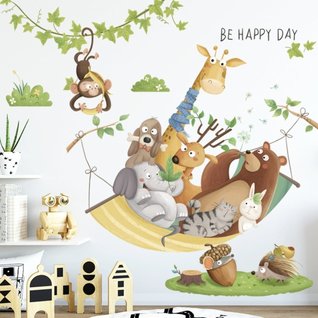 Muursticker beesten boel kinderkamer Muursticker beesten boel kinderkamer