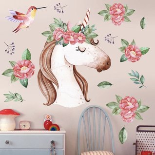 Muursticker unicorn - eenhoorn kinderkamer