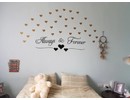 Muursticker hartjes kinderkamer / babykamer