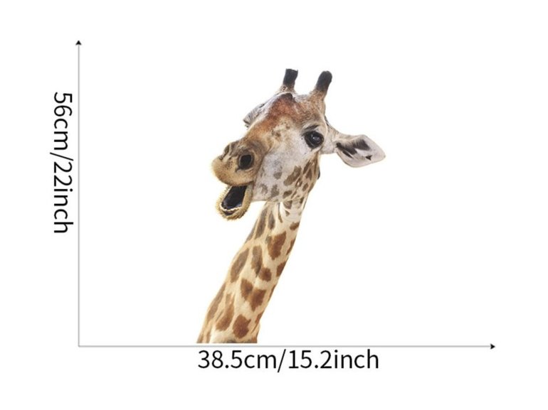 Muursticker jungle giraffe kop afrika
