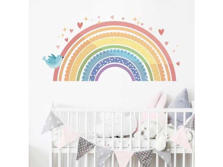 Muursticker regenboog kinderkamer