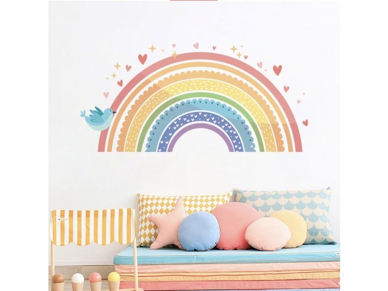 Muursticker regenboog kinderkamer