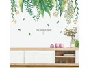 Muursticker decoratieve groene palmbladen