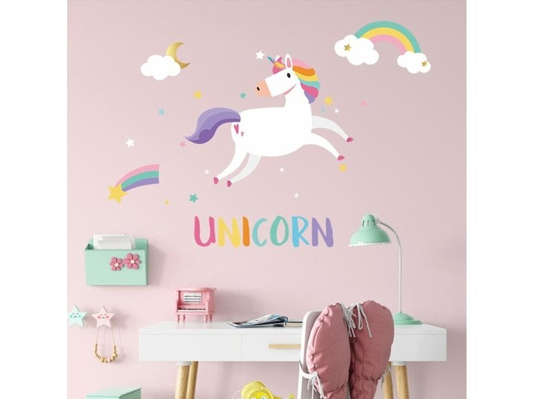 Muursticker unicorn - eenhoorn kinderkamer