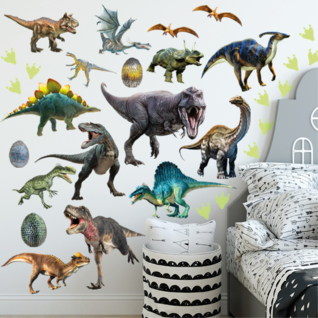 Muursticker dinosaurus glow in the dark kinderkamer Muursticker dinosaurus glow in the dark kinderkamer
