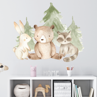 Muursticker bosdieren kinderkamer Muursticker bosdieren kinderkamer