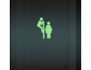 Toilet sticker glow in the dark man - vrouw