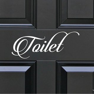 Tekst sticker toilet Tekst sticker toilet