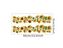 Muursticker zonnebloemen strook / plint wanddecoratie