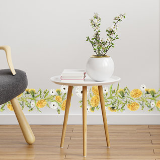 Muursticker bloemen strook wanddecoratie Muursticker bloemen strook wanddecoratie