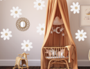 Muurstickers daisy flowers XL - bloemen kinderkamer