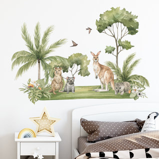 Muursticker Australische dieren Muursticker Australische dieren