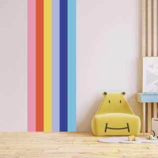 Muursticker regenboog strepen custom