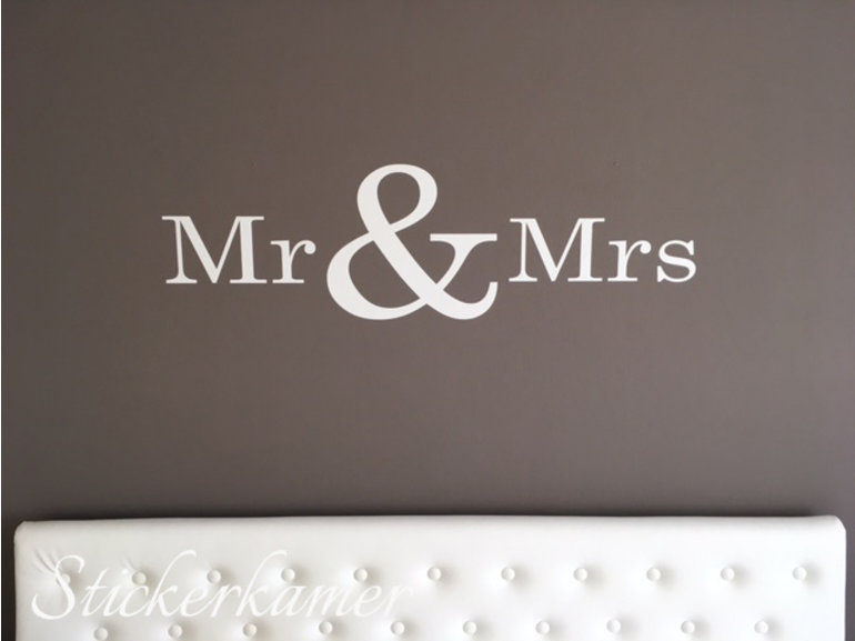 Mursticker Mr & Mrs wanddecoratie