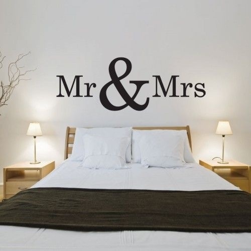 Mursticker Mr & Mrs wanddecoratie