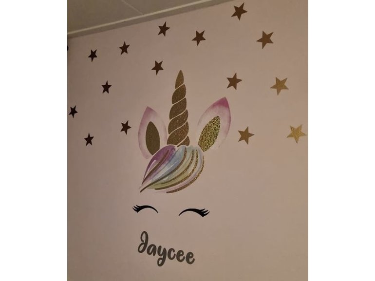 Unicorn XL muursticker kinderkamer