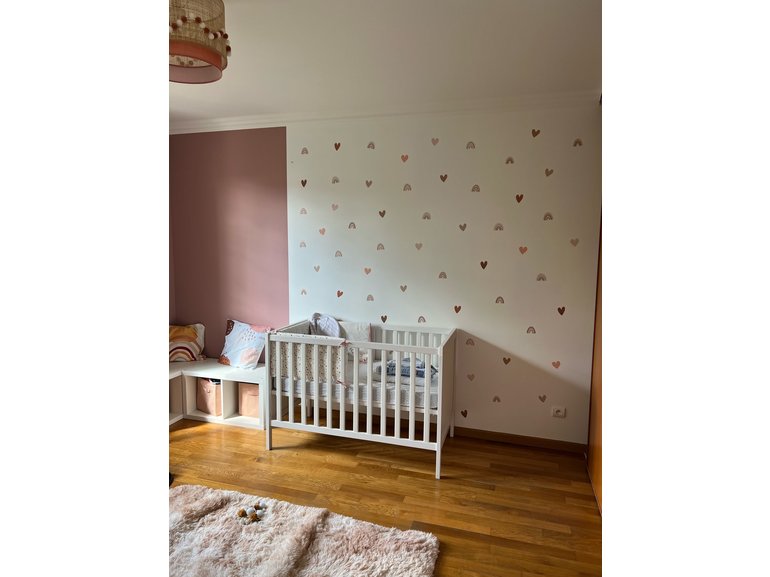 Muursticker boho regenbogen + boho hartjes kinderkamer / babykamer