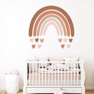 Muursticker regenboog aardetinten kinderkamer Muursticker regenboog aardetinten kinderkamer