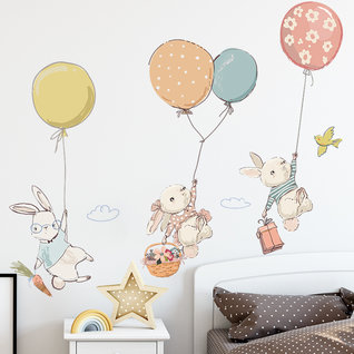 Muursticker konijn kinderkamer Muursticker konijn kinderkamer