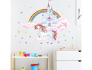 Muursticker unicorn kasteel kinderkamer meisjes