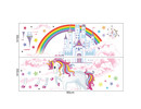 Muursticker unicorn kasteel kinderkamer meisjes