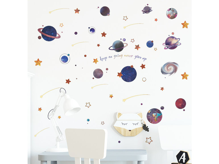 Muursticker planeten stickers kinderkamer wand decoratie